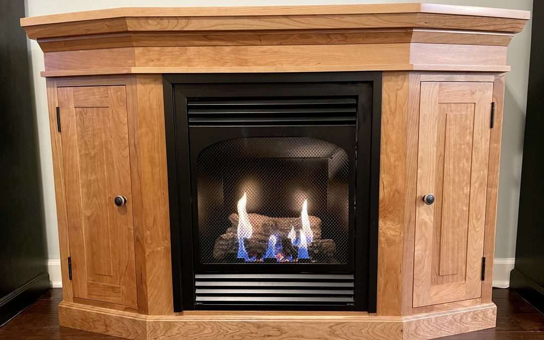 Cherry Fireplace Console